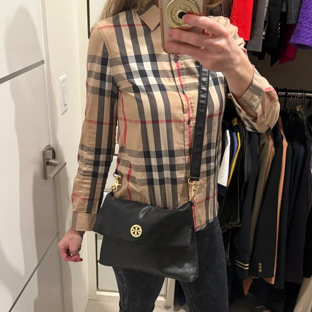 Tory Burch Black Leather Crossbody Bag - Picture 1 of 12
